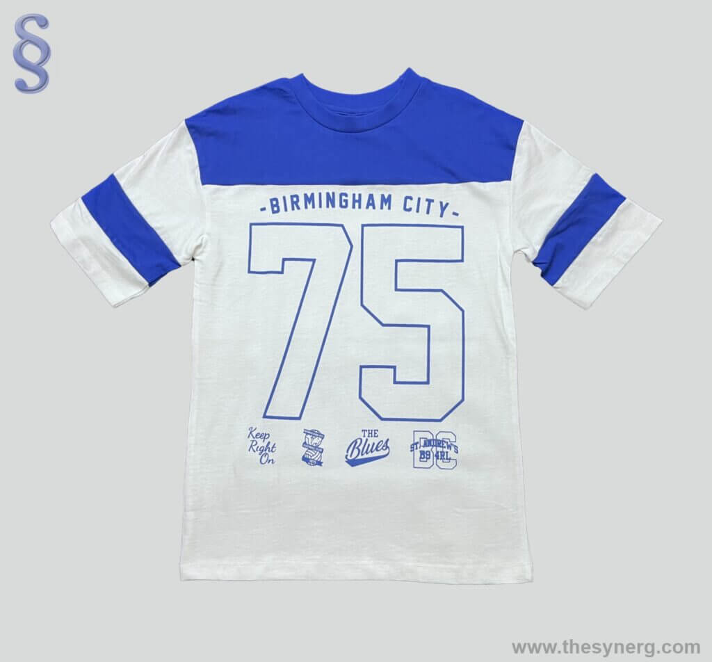 India’s Leading T-Shirt Manufacturers – Custom, Polo & Private Label Specialists from Tirupur 8 Number printed customised tee shirt made by Synerg which is a good high quality t-shirt manufacturer in India