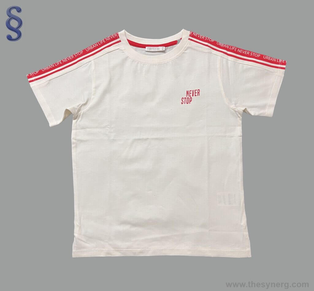 India’s Leading T-Shirt Manufacturers – Custom, Polo & Private Label Specialists from Tirupur 6 T-shirt with logo on the chest made using 100 organic cotton sustainable green eco friendly fabrics.