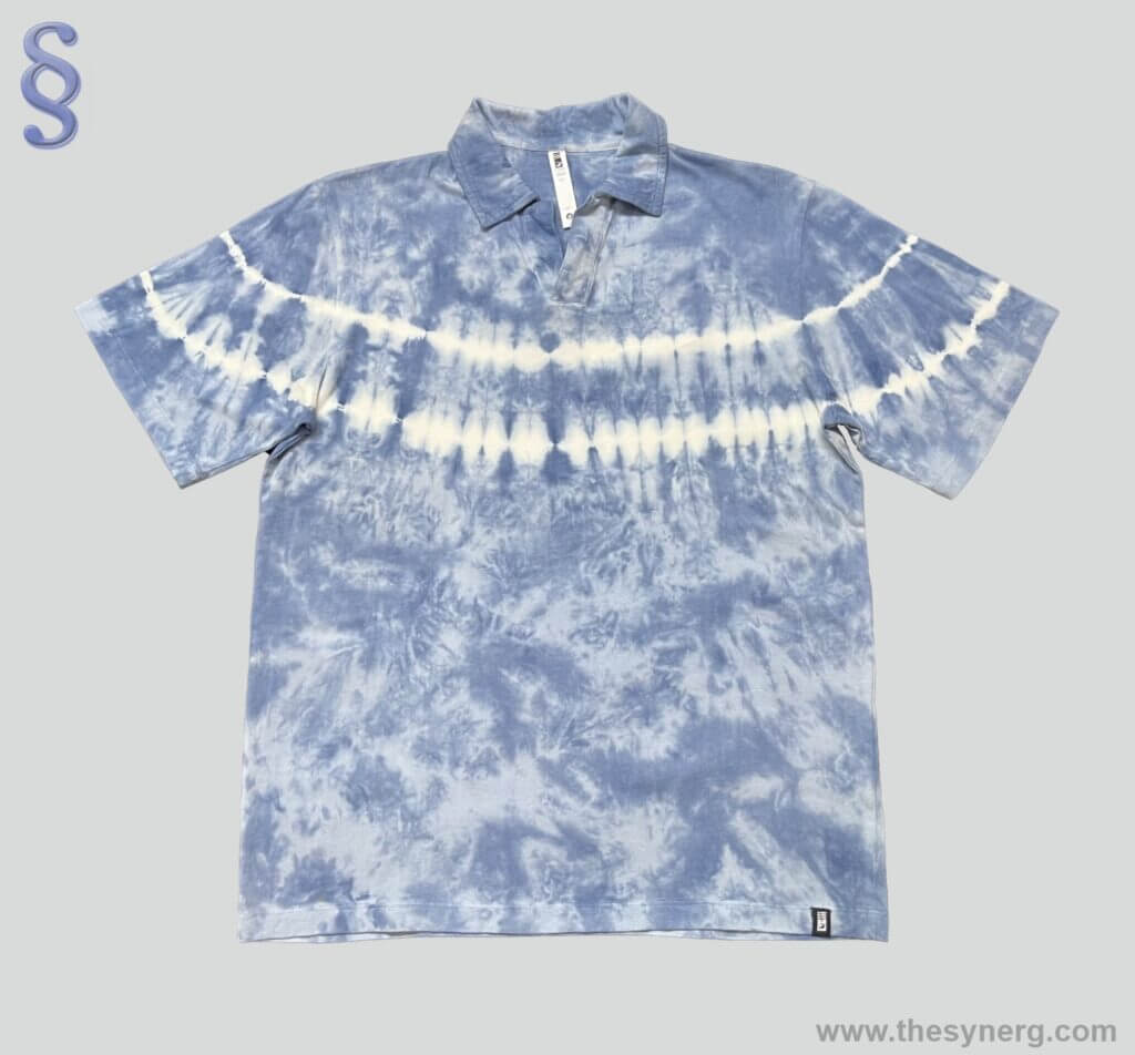 Tie dyed stone washed oversized polo t-shirt by Synerg, best polo t-shirt manufacturers in India.