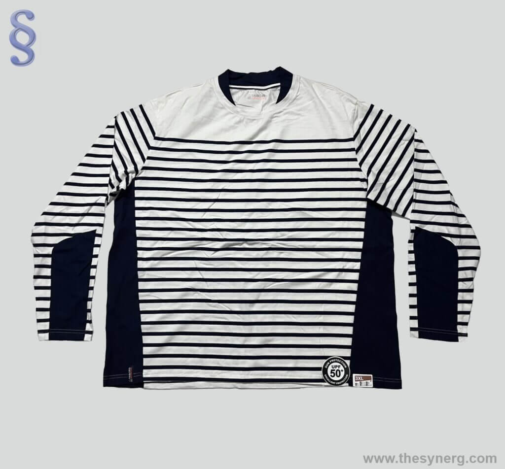 India’s Leading T-Shirt Manufacturers – Custom, Polo & Private Label Specialists from Tirupur 9 Full sleeve yarn dyed tee shirt made by Synerg which is a cut and sew t shirt manufacturer in tirupur