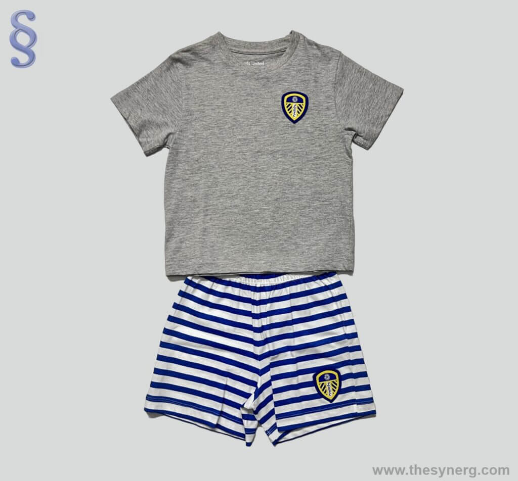 Pajama Manufacturers in India | Private Label Custom Cotton Pajama Factory 7 Melange fabric sleepwear set with yarn dyed shorts made by professional sleepwear and loungewear manufacturers for global apparel brands