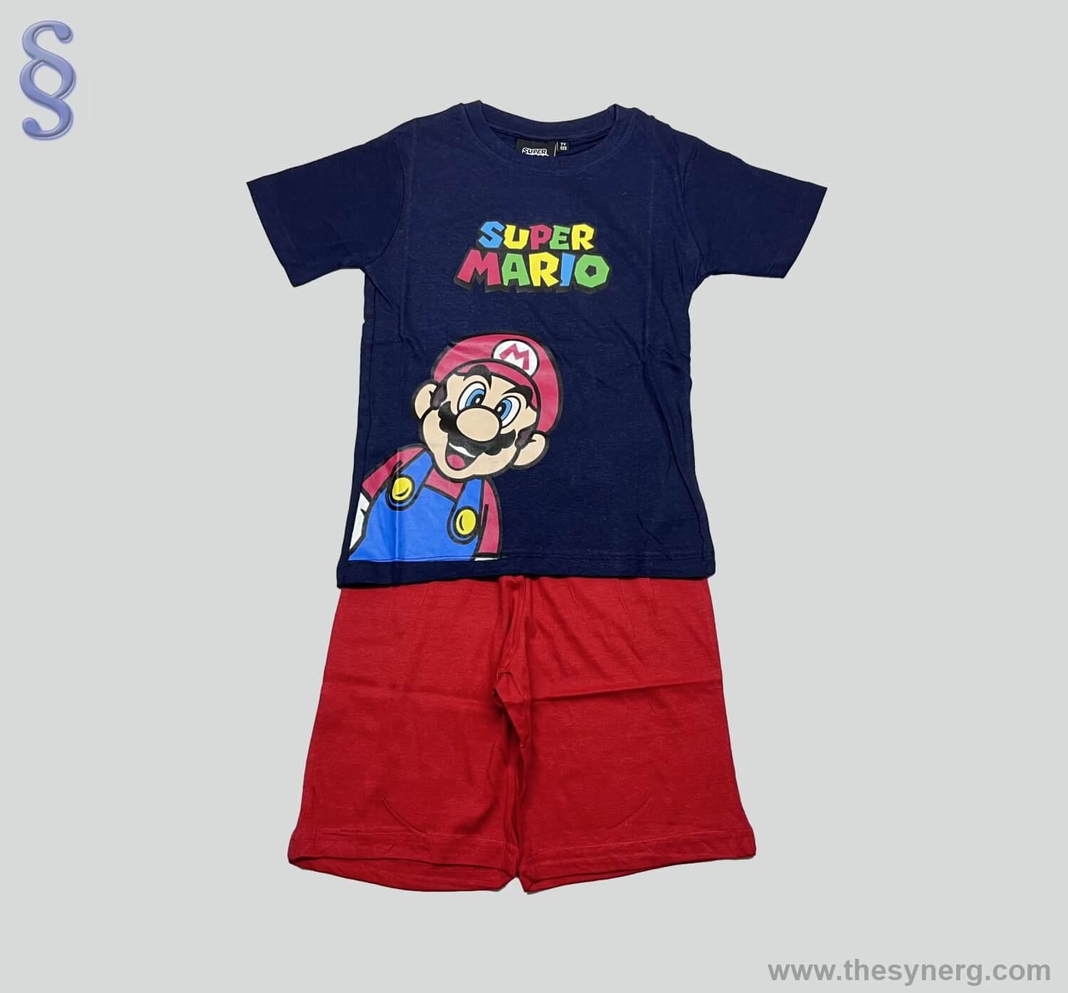 Mario printed children's pajama with shorts made by Synerg which is a top pajama manufacturer in india