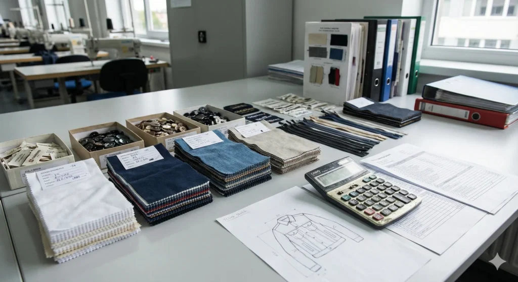 Garment costing process explained using fabric, trims, and production planning tools