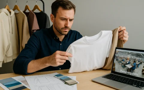Importer z Polski przegląda próbki odzieży od producentów z Indii i Tirupur – producent odzieży Indie, producent koszulek i T-shirtów, producent bluz i bluz z kapturem, producent odzieży nocnej i piżam, producent odzieży OEM, na zamówienie i private label.