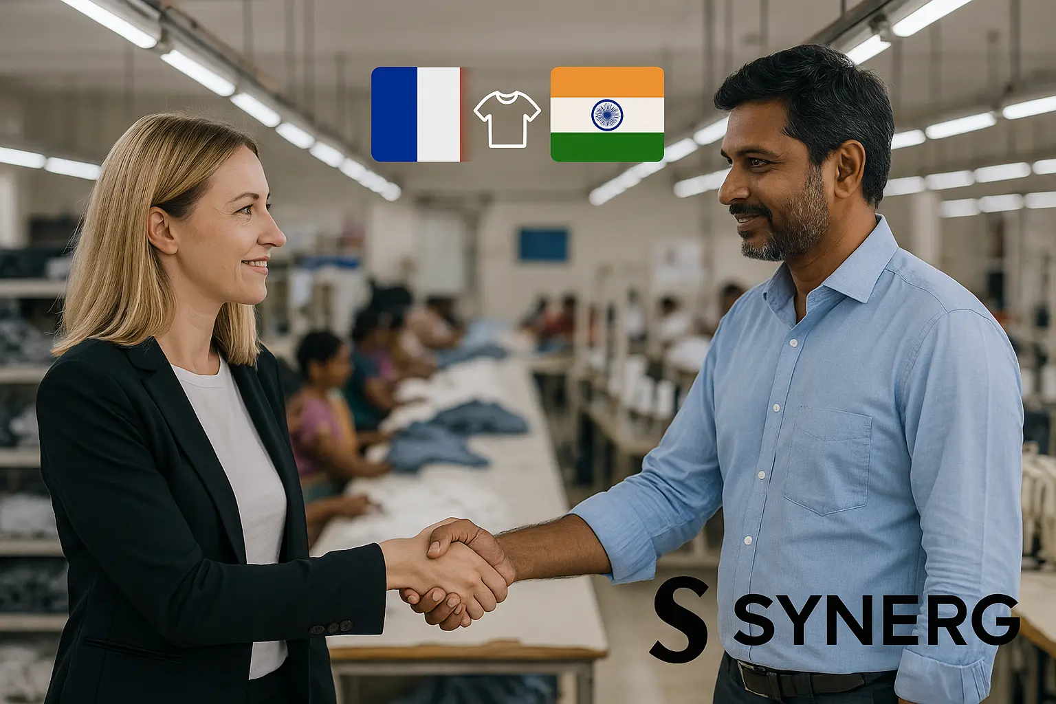 Synerg clothing manufacturer in India producing t-shirts and vêtements éthiques for French brands