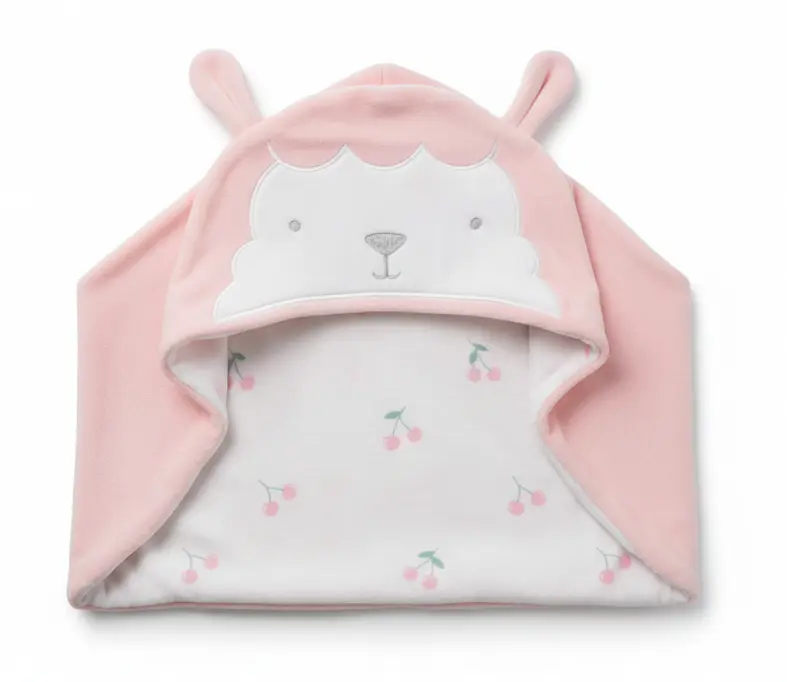 Baby Blanket Manufacturers in India – Fleece Flannel Cotton Knitted Baby Hooded Towels | Sleeping Bags 5 Baby hooded towel by Synerg – trusted baby blanket and towel manufacturers in India