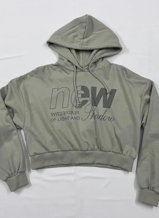 Clothing Manufacturers & Custom Apparel Supplier for Global Brands | Synerg 6 Women’s crop top hoodie created by leading custom clothing manufacturers for global fashion brands