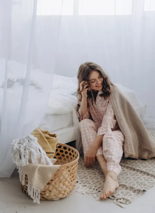 Sleepwear Manufacturers in India – Custom Cotton & Luxury Sleepwear Factory 1 Woman in breathable cotton sleepwear by top sleepwear manufacturers in India