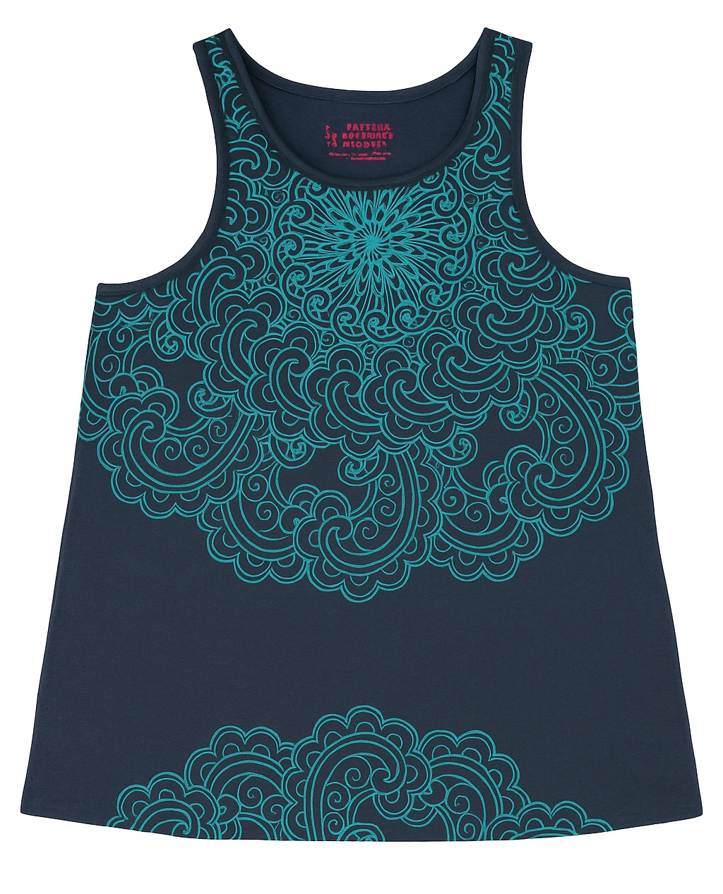 Embroidered and printed women’s ribbed tank top by leading womens tank top manufacturers and casual wear manufacturer in India.