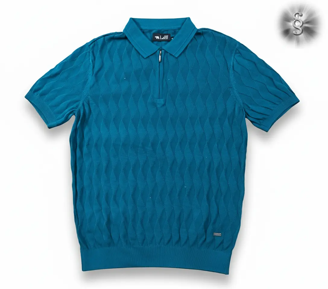 Top Sweater Manufacturers in India & Knitwear Manufacturers | Custom Cotton, Acrylic Pullover from Tirupur 14 Collared jacquard men’s knitwear by knitwear manufacturers in India