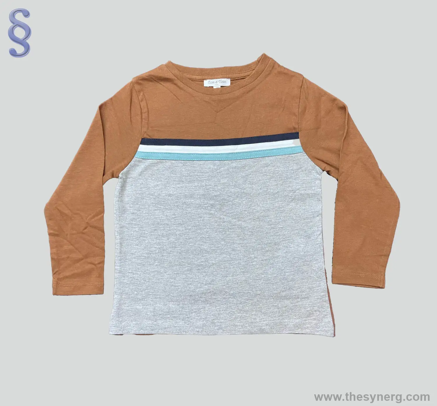 Full sleeve kidswear in melange fabric by custom cut and sew clothing manufacturers