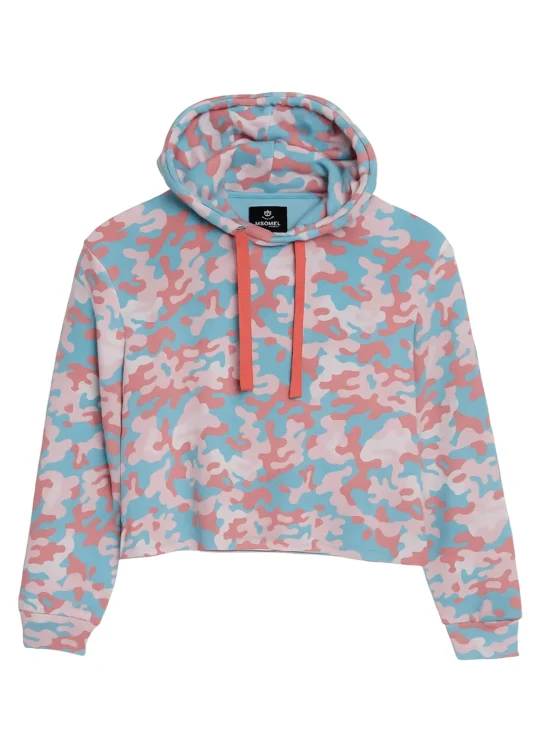 All over printed hoodie crop top by crop top manufacturers in India