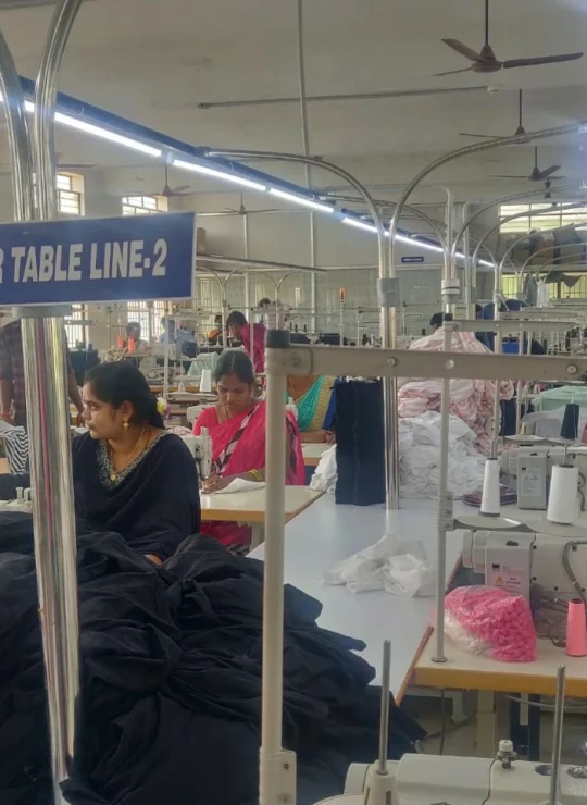 Synerg working with GOTS certified clothing manufacturers in India inside a Sedex certified factory in Tirupur