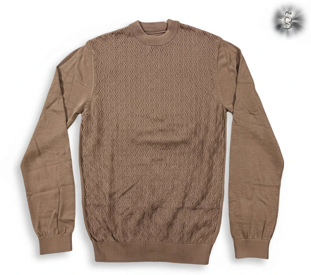 Top Sweater Manufacturers in India & Knitwear Manufacturers | Custom Cotton, Acrylic Pullover from Tirupur 10 Full sleeve brown pullover by leading pullover manufacturers in India