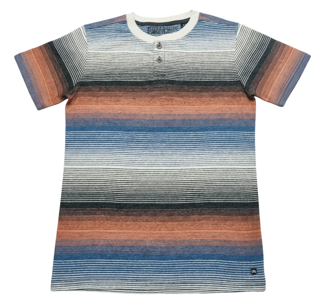 Multi color gradient striped t-shirt manufacturer