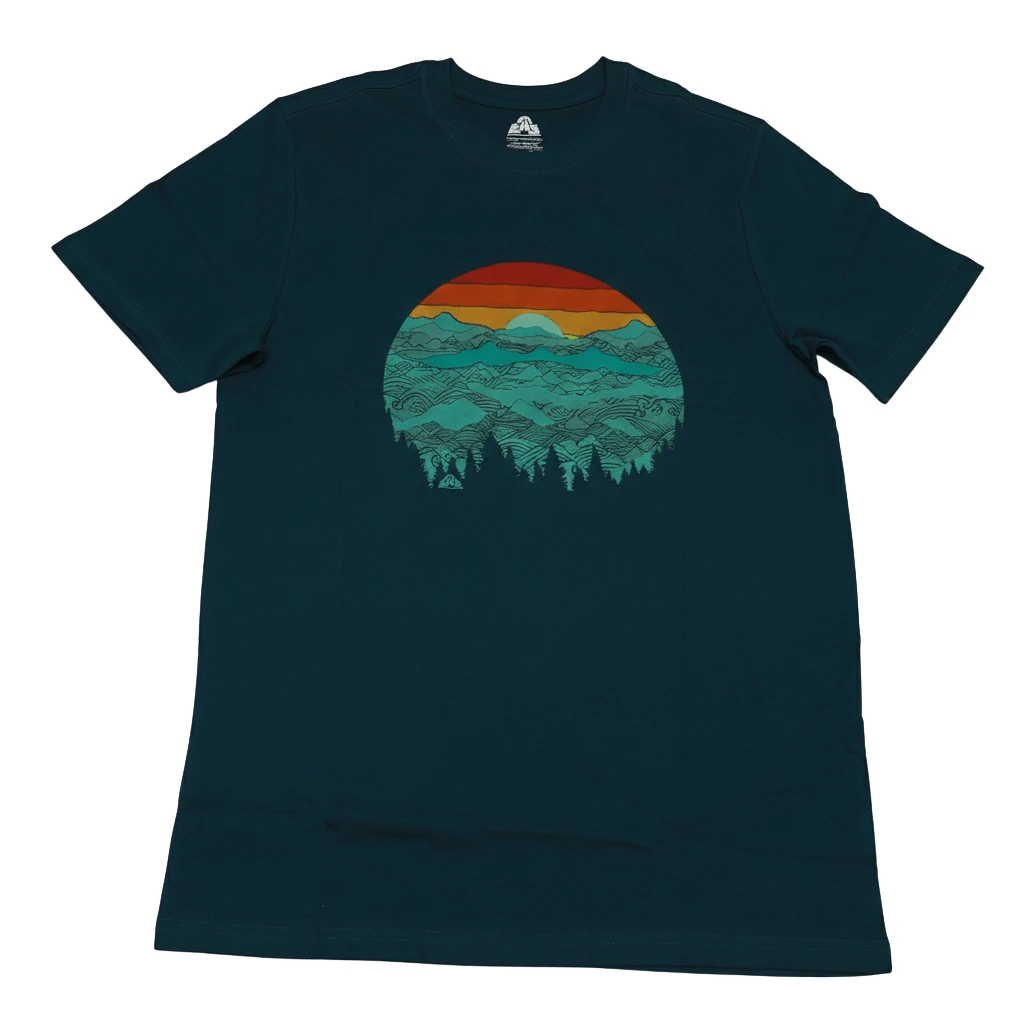 Vintage wash sunset graphic t-shirt factory India